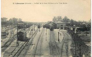 Delcampe - 33 LIBOURNE LE HALL DE LA GARE D'ORLEANS ET LES VOIES FERREES - Libourne